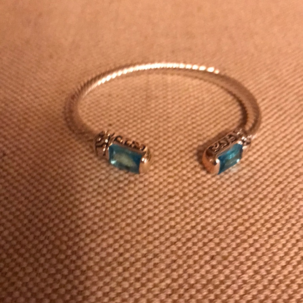 Blue Open Bangle